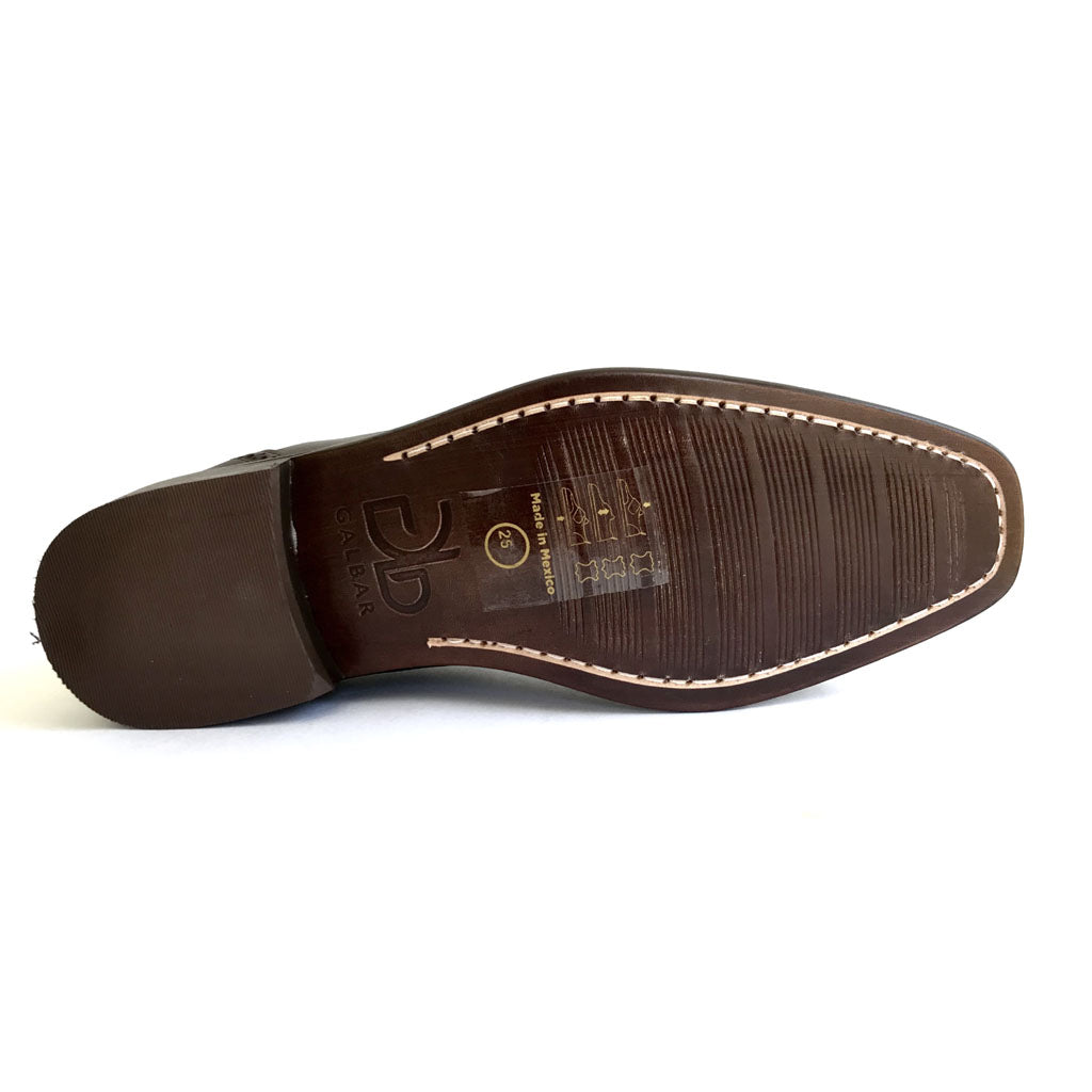 GALBAR Derby Ferrero/Moka Hecho en México zapato Artesanal Zapato formal de agujetas en piel suela de cuero zapatos de vestir